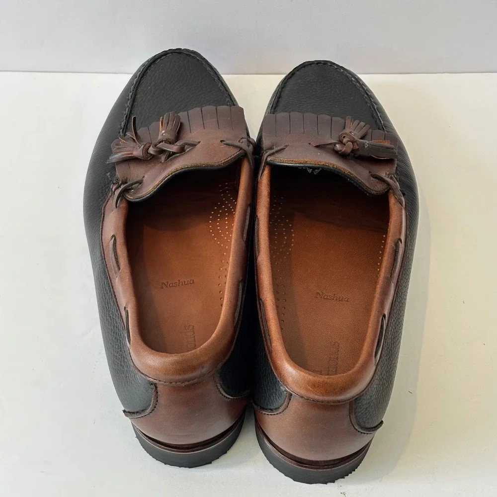 Allen Edmonds Nashua Kiltie Leather Tassel Mens Loafer Size 13 Brown Black